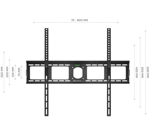 Кронштейн для телевизора Onkron UF4 черный 55"-100" макс.75кг настенный фиксированный Кронштейн для телевизора Onkron UF4 черный 55"-100" макс.75кг настенный фиксированный