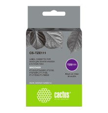 Картридж ленточный Cactus CS-TZE111 TZe-111 черный для Brother 1010/1280/1280VP/2700VP