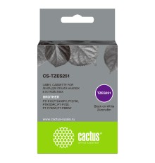 Картридж ленточный Cactus CS-TZES251 TZe-S251 черный для Brother 1010/1280/1280VP/2700VP