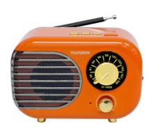 Радиоприемник настольный Telefunken TF-1682B оранжевый/золотистый USB microSD