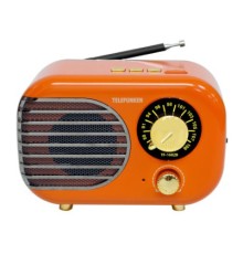Радиоприемник настольный Telefunken TF-1682B оранжевый/золотистый USB microSD