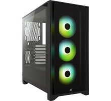 Корпус Corsair iCUE 4000X RGB чёрный без БП ATX 3x120mm 4x140mm 1xUSB3.0 audio bott PSU