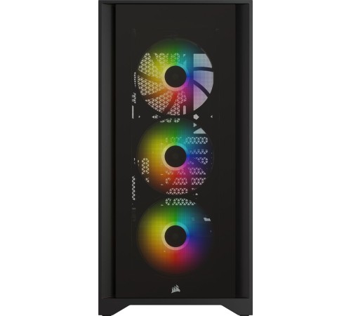 Корпус Corsair iCUE 4000X RGB чёрный без БП ATX 3x120mm 4x140mm 1xUSB3.0 audio bott PSU