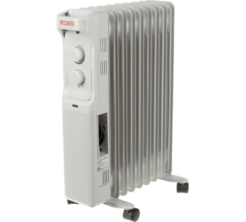 Радиатор масляный Ресанта ОМ-9А 2000Вт белый