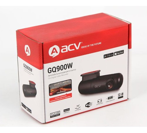 Видеорегистратор ACV GQ900W черный 2Mpix 1080x1920 1080p 160гр. GPS GM8135S Видеорегистратор ACV GQ900W черный 2Mpix 1080x1920 1080p 160гр. GPS GM8135S