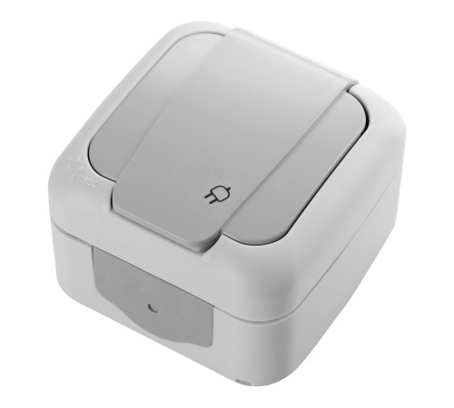 Розетка силовая Panasonic Palmiye (90555515-RU) откр. крыш. IP54 серый (упак.:1шт)
