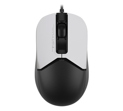 Мышь A4Tech Fstyler FM12S Panda белый/черный оптическая (1200dpi) silent USB (3but)