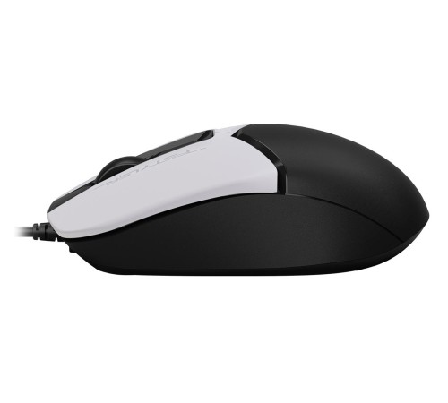 Мышь A4Tech Fstyler FM12S Panda белый/черный оптическая (1200dpi) silent USB (3but)