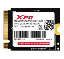 Твердотельный накопитель SSD ADATA M.2 2230 512GB XPG GAMMIX S55 PCIe Gen4x4 with NVMe 5000/3000, 3D ТLC NAND, 230TBW