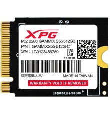 Твердотельный накопитель SSD ADATA M.2 2230 512GB XPG GAMMIX S55 PCIe Gen4x4 with NVMe 5000/3000, 3D ТLC NAND, 230TBW