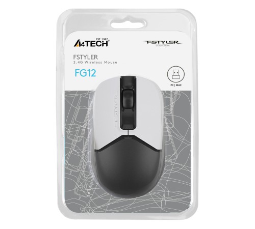 Мышь A4Tech Fstyler FG12S Panda белый/черный оптическая (1200dpi) беспроводная USB (3but) Мышь A4Tech Fstyler FG12S Panda белый/черный оптическая (1200dpi) беспроводная USB (3but)