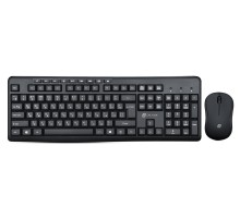 Клавиатура + мышь Оклик 225M клав:черный мышь:черный USB беспроводная