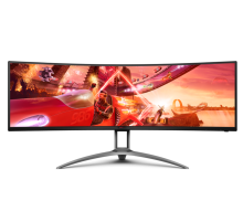 Монитор 48,8" AOC AG493UCX2 Curved 1800R 5120x1440 165Гц VA WLED 32:9 1ms 3*HDMI DP 1*USB-C(DP Alt) 3*USB3.2 3000:1 80M:1 178/178 400cd 2*Speakers5W HAS Tilt Swivel External Black (AG493UCX2)