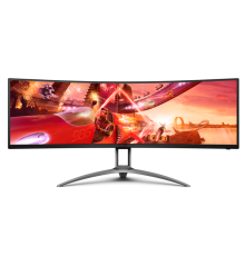 Монитор 48,8" AOC AG493UCX2 Curved 1800R 5120x1440 165Гц VA WLED 32:9 1ms 3*HDMI DP 1*USB-C(DP Alt) 3*USB3.2 3000:1 80M:1 178/178 400cd 2*Speakers5W HAS Tilt Swivel External Black (AG493UCX2)