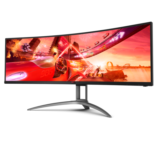 Монитор 48,8" AOC AG493UCX2 Curved 1800R 5120x1440 165Гц VA WLED 32:9 1ms 3*HDMI DP 1*USB-C(DP Alt) 3*USB3.2 3000:1 80M:1 178/178 400cd 2*Speakers5W HAS Tilt Swivel External Black (AG493UCX2)