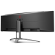 Монитор 48,8" AOC AG493UCX2 Curved 1800R 5120x1440 165Гц VA WLED 32:9 1ms 3*HDMI DP 1*USB-C(DP Alt) 3*USB3.2 3000:1 80M:1 178/178 400cd 2*Speakers5W HAS Tilt Swivel External Black (AG493UCX2)