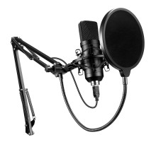 Микрофон проводной Оклик SM-700G 2.5м черный