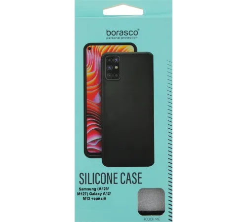 Чехол (клип-кейс) BoraSCO для Samsung Galaxy A12 черный (матовый) (39790) Чехол (клип-кейс) BoraSCO для Samsung Galaxy A12 черный (матовый) (39790)