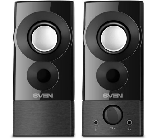 SVEN 357, чёрный, USB, акустическая система 2.0, мощность 2x3 Вт(RMS) SVEN 357 Black (SV-018191) SVEN 357, чёрный, USB, акустическая система 2.0, мощность 2x3 Вт(RMS) SVEN 357 Black (SV-018191)