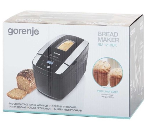 Хлебопечь Gorenje BM1210BK 800Вт черный/серебристый