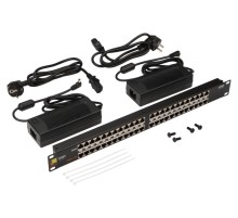 Патч-панель Lanmaster LAN-PP24-POE/A2 19" 1U 24xRJ45 кат.5e