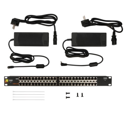 Патч-панель Lanmaster LAN-PP24-POE/A2 19" 1U 24xRJ45 кат.5e