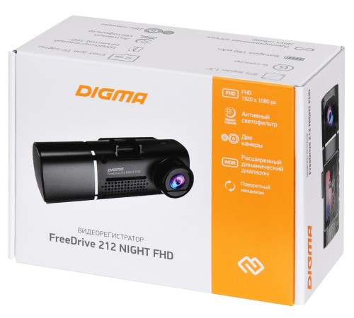 Видеорегистратор Digma FreeDrive 212 NIGHT FHD черный 2Mpix 1080x1920 1080p 160гр. JL5601 Видеорегистратор Digma FreeDrive 212 NIGHT FHD черный 2Mpix 1080x1920 1080p 160гр. JL5601