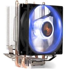 Exegate EX286297RUS Кулер ExeGate Wizard EXX200-PWM.BLUE (Al+Copper, 2 тепл.трубки, LGA775/1150/1151/1155/1156/1200/1700/AM2/AM2+/AM3/AM3+/AM4/FM1/FM2/754/939/940, TDP 80W, Fan 90mm, PWM, 800-2400RPM