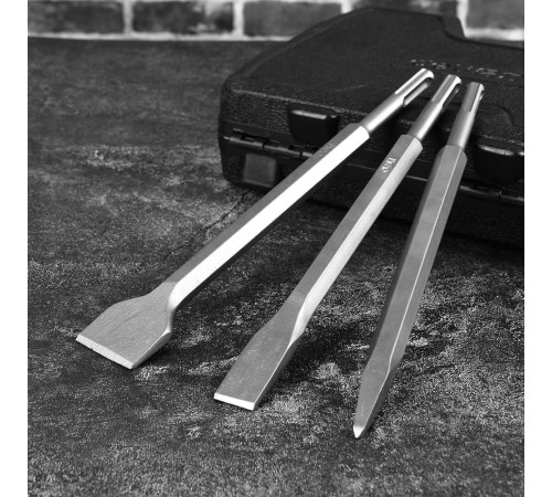 Долото плоское Deli DH-HBZ25280-E1 HEX17, 17*280*25мм, 40Cr