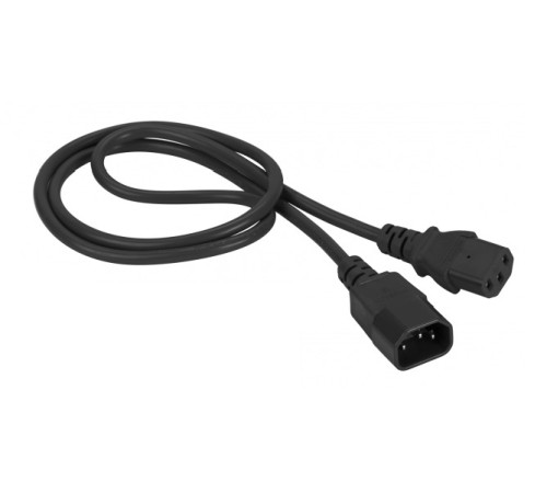 Кабель Lanmaster LAN-PP13/14-0.5-BK C13-С14 проводник.:3x0.75мм2 0.5м 220В (упак.:1шт) черный Кабель Lanmaster LAN-PP13/14-0.5-BK C13-С14 проводник.:3x0.75мм2 0.5м 220В (упак.:1шт) черный
