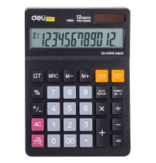 Калькулятор настольный Deli EM01420 черный 12-разр.