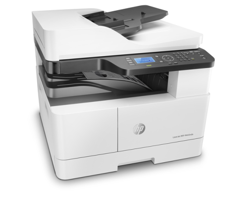 Лазерное многофункциональное устройство HP LaserJet MFP M443nda (p/c/s, A3, 1200dpi, 25ppm, 512Mb, 2trays 100+250, ADF 100, duplex, Scan to email/SMB/FTP, PIN printing, USB/Eth, cart. 4000 pages & USB cable in box, 1y warr, repl. W7U02A) (8AF72A#B19)