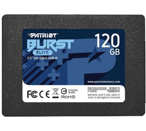 Накопитель SSD Patriot SATA III 120Gb PBE120GS25SSDR Burst Elite 2.5"