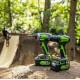 Дрель-шуруповерт Greenworks GD24DD35 аккум. патрон:быстрозажимной