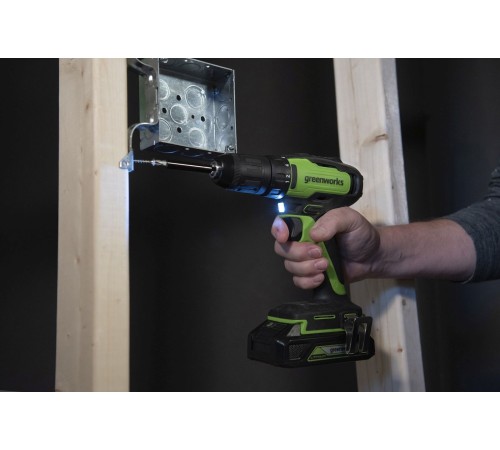 Дрель-шуруповерт Greenworks GD24DD35 аккум. патрон:быстрозажимной