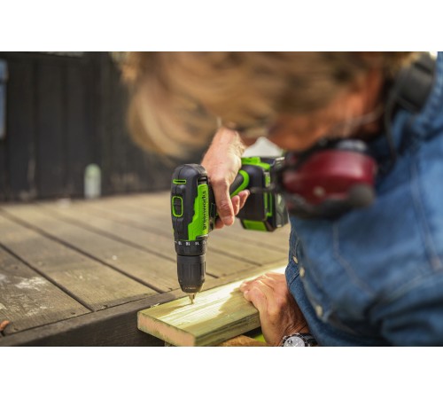 Дрель-шуруповерт Greenworks GD24DD35 аккум. патрон:быстрозажимной