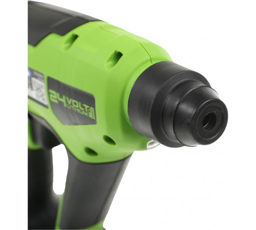 Перфоратор Greenworks GD24SDS1 патрон:SDS-plus уд.:1.2Дж аккум. (кейс в комплекте)