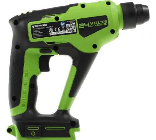 Перфоратор Greenworks GD24SDS1 патрон:SDS-plus уд.:1.2Дж аккум. (кейс в комплекте)