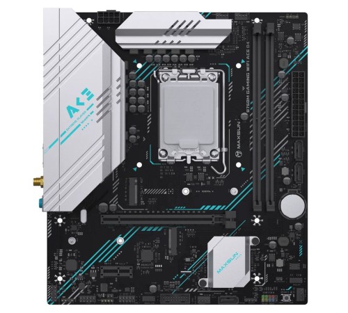 Материнская плата Maxsun MS-B760M GAMING WIFI ACE D4 B760 LGA1700 2xDDR4 1xPCIEx16 1xPCIEx1 2xM.2 6xUSB3.2Gen1 4xUSB2.0 3xSATA3.0 1G DP HDMI M-ATX RTL