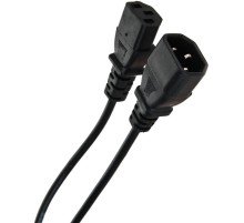 Кабель монитор - компьютер (UPS -> устройство) 220V {IEC-320-C13/C14}  <TP020-1.8-BK> 1,8м VCOM Telecom TP020-1.8-BK