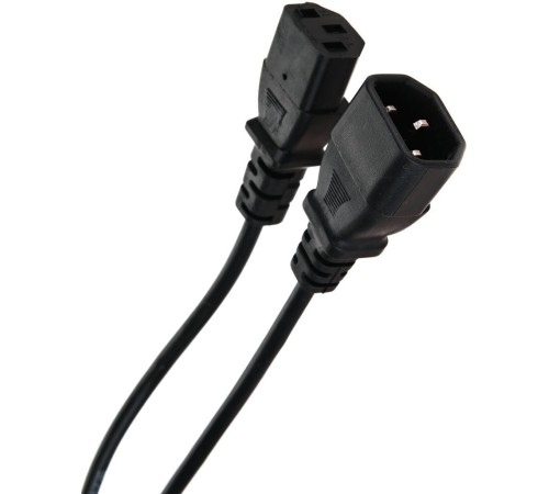 Кабель монитор - компьютер (UPS -> устройство) 220V {IEC-320-C13/C14}  <TP020-1.8-BK> 1,8м VCOM Telecom TP020-1.8-BK