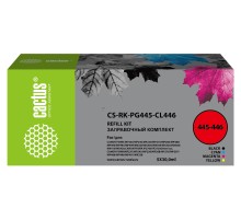 Заправочный набор Cactus CS-RK-PG445-CL446 голубой/пурпурный/желтый/черный набор 5x30мл для Canon Pixma MG2440/MG2540/