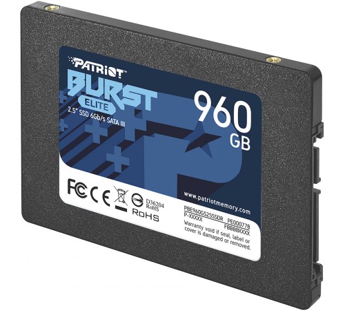 Накопитель SSD Patriot SATA III 960Gb PBE960GS25SSDR Burst Elite 2.5"