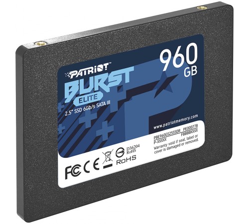 Накопитель SSD Patriot SATA III 960Gb PBE960GS25SSDR Burst Elite 2.5"