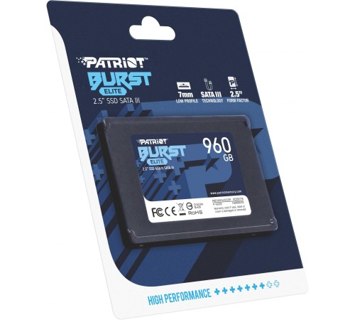 Накопитель SSD Patriot SATA III 960Gb PBE960GS25SSDR Burst Elite 2.5"