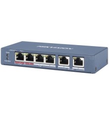 Коммутатор Hikvision DS-3E0106P-E/M 6x100Mb 4PoE+ 35W неуправляемый