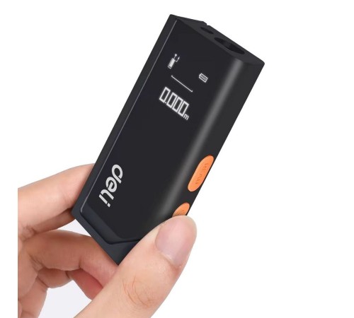 Deli Лазерный дальномер "Home Series Black" Deli DL331140  диапазон измерений 0,05~40м, точность измерения ±3мм, 370 мАч, OLED дисплей, Type-C, вес 48 грамм, эксклюзивный дизайн