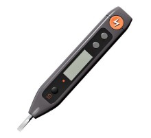 Индикаторная отвертка-тестер напряжения цифровая "Home Series Gray" Deli HT7005 (12-250 В, фонарик, батарейки в комплекте)