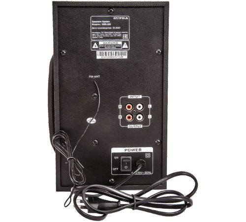 Акустическая система SUPRA SMB-290 (Bluetooth. Максимальная мощность: 550 Вт. Суммарная мощность (RMS) 60 Вт. FM тюнер. USB порт. SD порт. AUX вход. Пульт ДУ.)