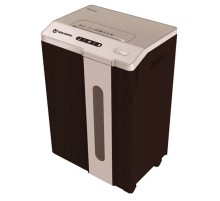 Шредер New United Etalon ET-15M серый (секр.P-5)/перекрестный/15лист./25.6лтр./скрепки/скобы/пл.карты/CD